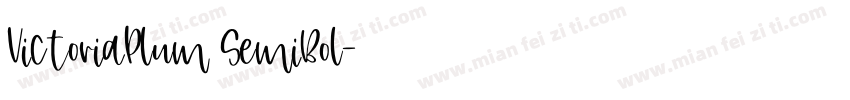 VictoriaPlum SemiBol字体转换